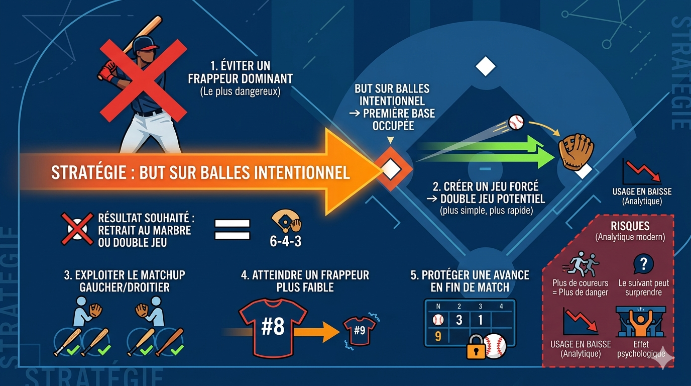 Le lancer intentionnel (intentional walk) : pourquoi offrir une base gratuite ?
